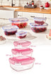 Roz | SKU: 964FRM1136 | Set recipiente pentru depozitare 3 bucăți 30147, 20x9x14 cm, varianta Roz, produs pentru amenajarea locuinței, disponibil online în România la CasaMob