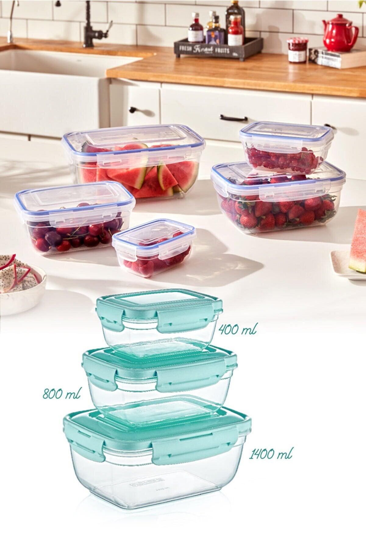 Set recipiente pentru depozitare 3 bucăți 30147, Diverse culori, 20x9x14 cm - Mentă | SKU: 964FRM1137 | Set recipiente pentru depozitare 3 bucăți 30147, 20x9x14 cm, varianta Mentă, produs pentru amenajarea locuinței, disponibil online în România la CasaMob