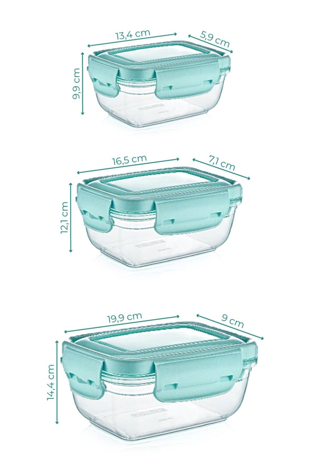 Set recipiente pentru depozitare 3 bucăți 30147, Diverse culori, 20x9x14 cm - Mentă | SKU: 964FRM1137 | Set recipiente pentru depozitare 3 bucăți 30147, 20x9x14 cm, varianta Mentă, produs pentru amenajarea locuinței, disponibil online în România la CasaMob