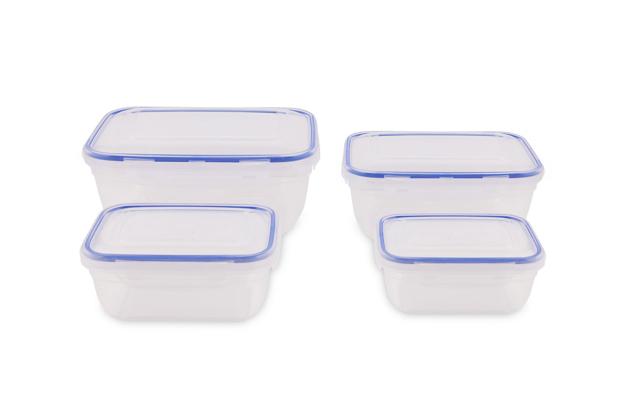 Set recipiente pentru depozitare 4 bucăți 30148, Transparent, 23x11x17 cm
