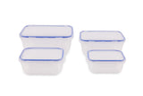 Set recipiente pentru depozitare 4 bucăți 30148, Transparent, 23x11x17 cm