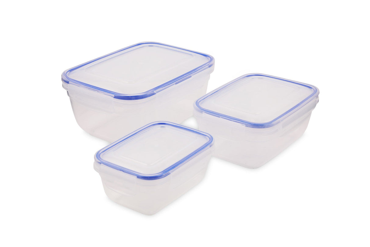 Set recipiente pentru depozitare 3 bucăți 30147, Diverse culori, 20x9x14 cm - Transparent | SKU: 964FRM1140 | Set recipiente pentru depozitare 3 bucăți 30147, 20x9x14 cm, varianta Transparent, produs pentru amenajarea locuinței, disponibil online în România la CasaMob