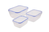 Set recipiente pentru depozitare 3 bucăți 30147, Diverse culori, 20x9x14 cm - Transparent | SKU: 964FRM1140 | Set recipiente pentru depozitare 3 bucăți 30147, 20x9x14 cm, varianta Transparent, produs pentru amenajarea locuinței, disponibil online în România la CasaMob
