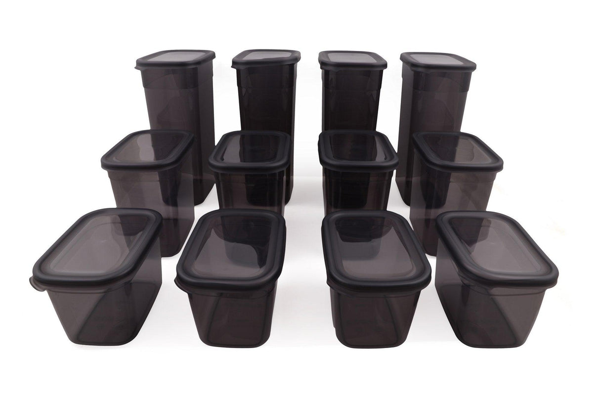 Set cutie de depozitare, Gri, 12x16.5x11.2 cm