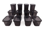 Set cutie de depozitare, Gri, 12x16.5x11.2 cm