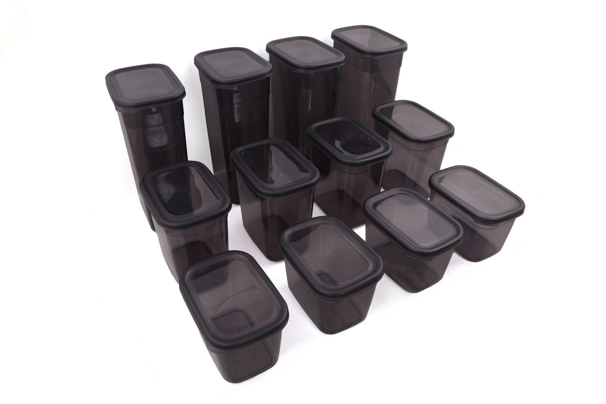 Set cutie de depozitare, Gri, 12x16.5x11.2 cm