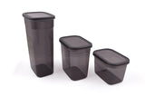 Set cutie de depozitare, Gri, 12x16.5x11.2 cm