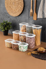 Set cutie de depozitare, Alb, 10x10x9.5 cm