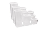 Set cutie de depozitare, Alb, 10x10x9.5 cm