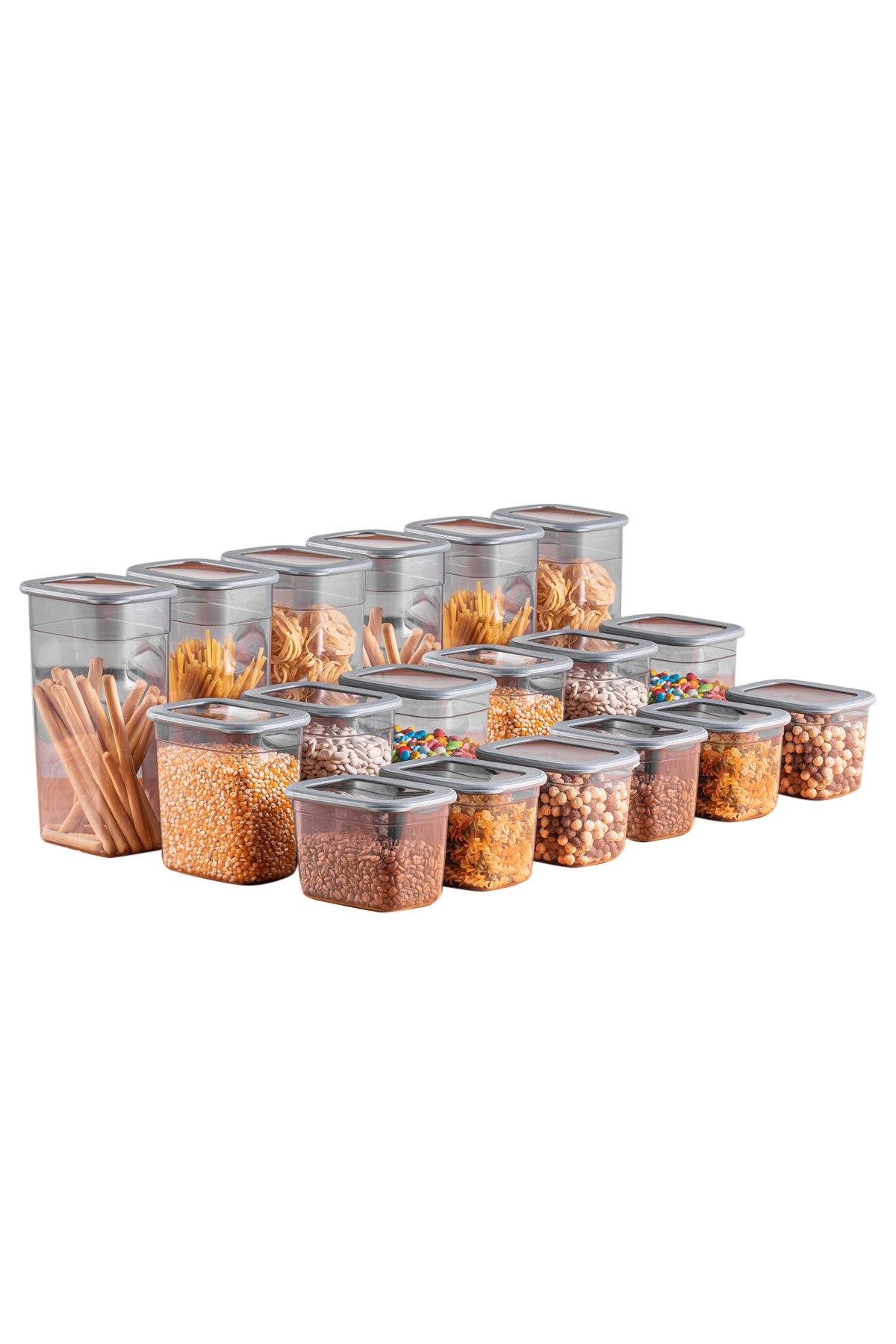 Set cutie de depozitare, Gri, 32 12x16.5x11.2 cm