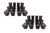 Set cutie de depozitare, Gri, 12x16.5x11.2 cm