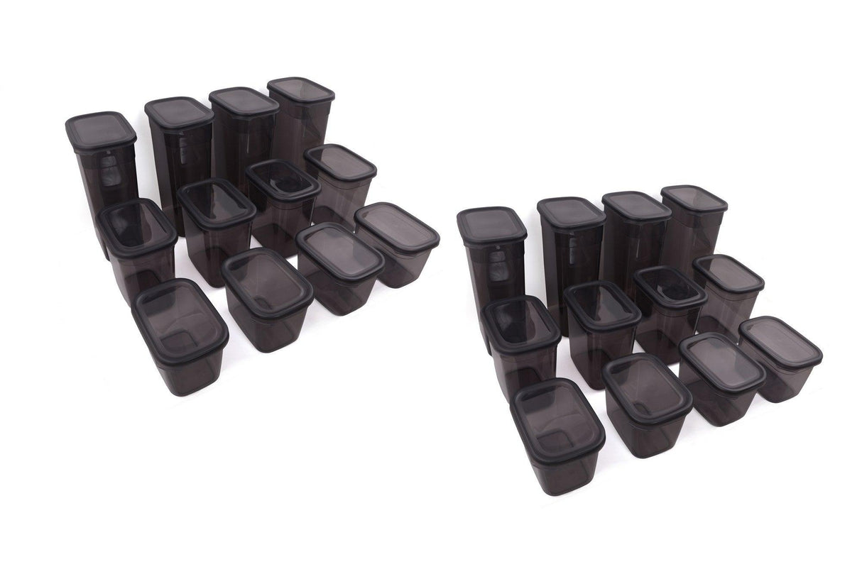 Set cutie de depozitare, Gri, 12x16.5x11.2 cm
