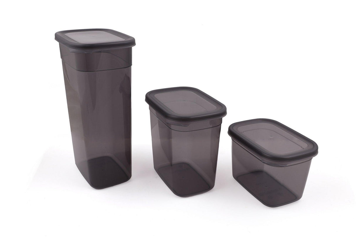 Set cutie de depozitare, Gri, 12x16.5x11.2 cm