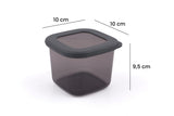 Set recipiente pentru depozitare 12 bucăți BNMPOLYAS12-5KAS, Antracit, 10x10x10 cm
