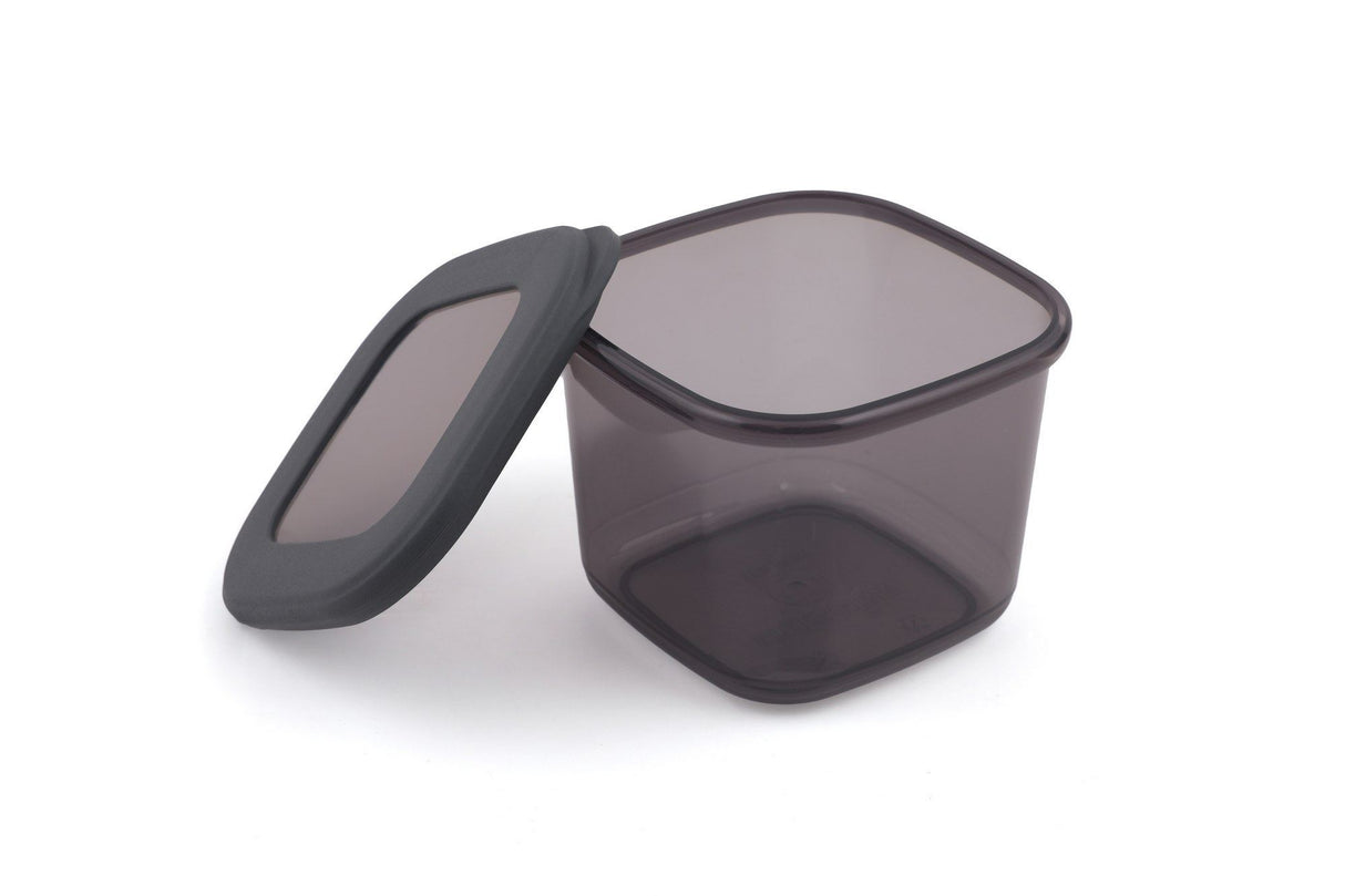 Set recipiente pentru depozitare 12 bucăți BNMPOLYAS12-5KAS, Antracit, 10x10x10 cm