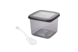 Set recipiente pentru depozitare 12 bucăți BNMPOLYAS12-5KAS, Antracit, 10x10x10 cm
