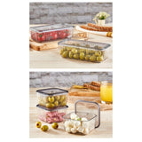 Set cutie de depozitare, Gri, 37 x 6 x 19  cm