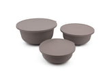 Set recipiente pentru depozitare 3 bucăți YUVBEI03-124, Gri, 24x24x10 cm