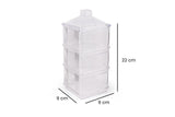 Set recipiente pentru depozitare 3 bucăți Kareakrlk - 3, Transparent, 10x10x7 cm