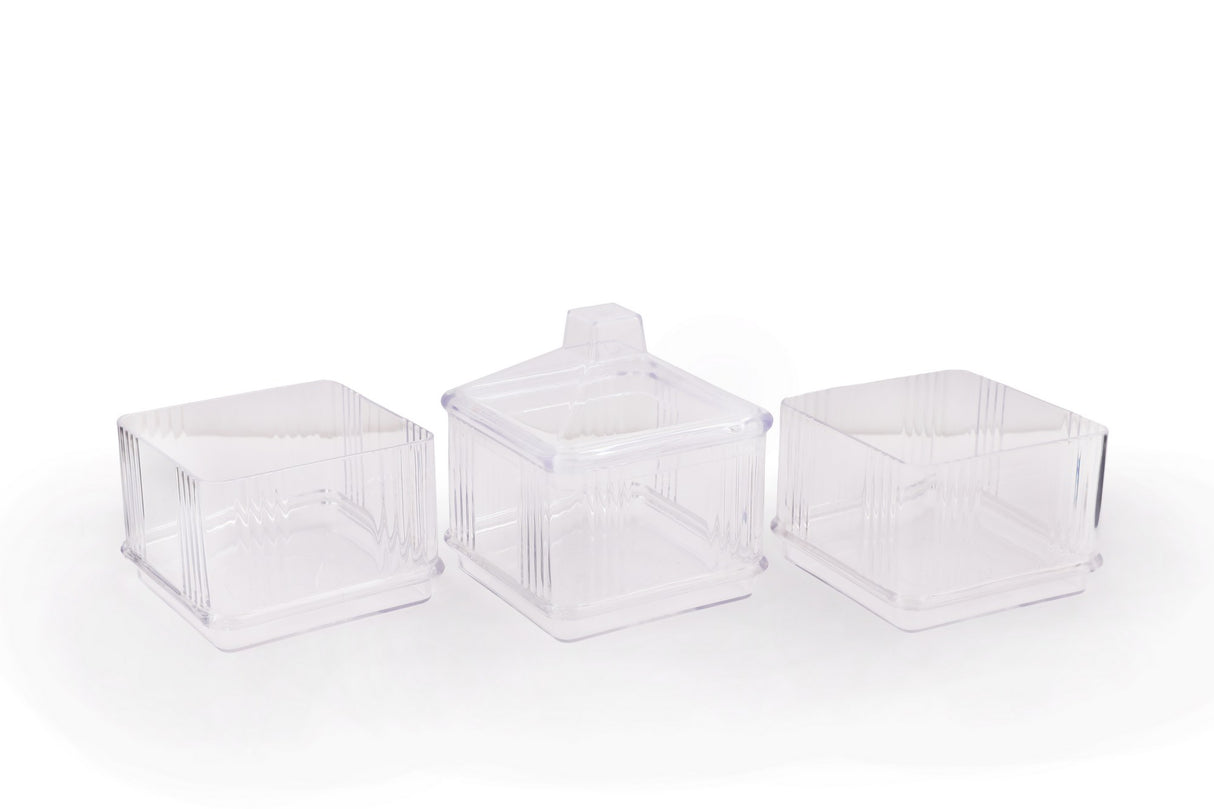 Set recipiente pentru depozitare 6 bucăți Kareakrlk - 6, Transparent, 10x10x7 cm