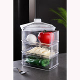 Set recipiente pentru depozitare 3 bucăți Dıkdortgenakrlk - 3, Transparent, 17x10x7 cm
