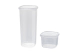 Set recipiente pentru depozitare 18 bucăți BNMPEGYWS18-517, Alb, 10x10x10 cm