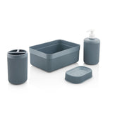 Set de baie Alesta, Diverse culori, Diverse configurații, Diverse dimensiuni - Antracit - 23x17x9 cm - 4 bucăți | SKU: 967FRM1104 | Set de baie Alesta, varianta Antracit - 23x17x9 cm - 4 bucăți, produs pentru amenajarea locuinței, disponibil online în România la CasaMob