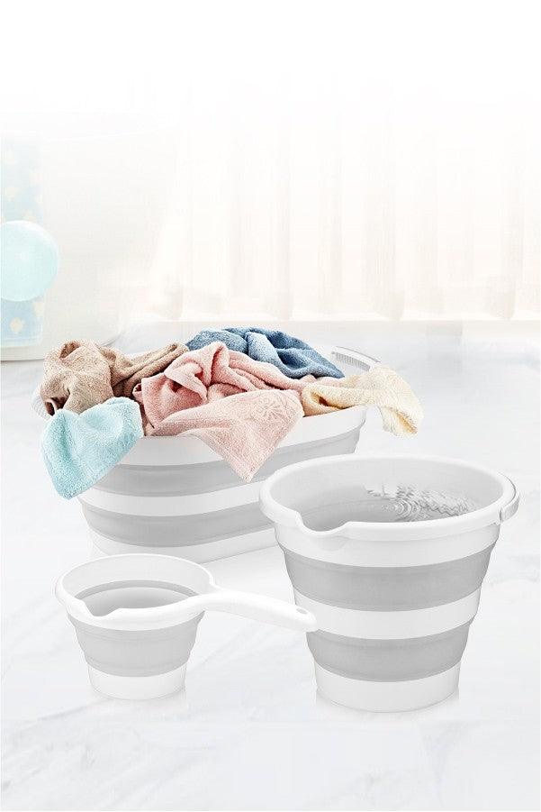 Set de Coșuri Rufe Baie LeBanyo, 39 x 24 x 54 cm - Gri, SKU 967FRM1113