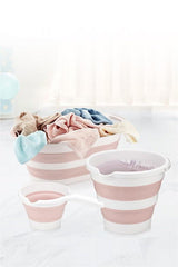 Set de Coșuri Rufe Baie LeBanyo, 39 x 24 x 54 cm - Roz, SKU 967FRM1113