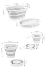 Set de Coșuri Rufe Baie LeBanyo, 39 x 24 x 54 cm - Gri, SKU 967FRM1113