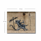 Tablou canvas 3040BANKSY001, Multicolor, 30x40x3 cm