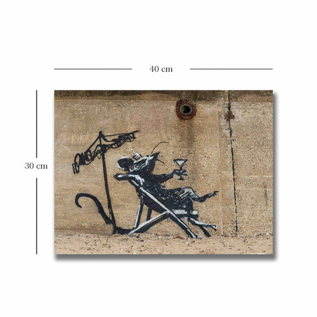 Tablou canvas 3040BANKSY001, Multicolor, 30x40x3 cm