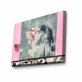 Tablou canvas 3040BANKSY002, Multicolor, 30x40x3 cm