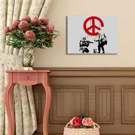 Tablou canvas 3040BANKSY006, Multicolor, 30x40x3 cm