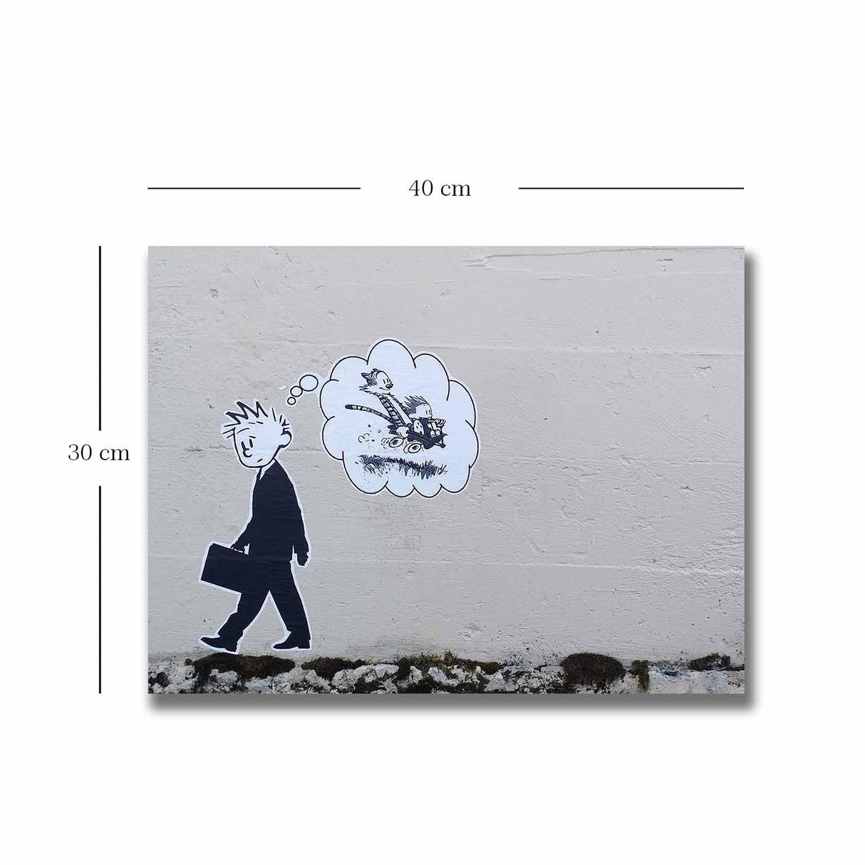 Tablou canvas 3040BANKSY010, Multicolor, 30x40x3 cm