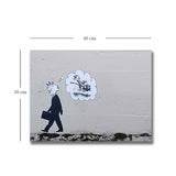Tablou canvas 3040BANKSY010, Multicolor, 30x40x3 cm