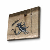 Tablou canvas 3040BANKSY001, Multicolor, 30x40x3 cm
