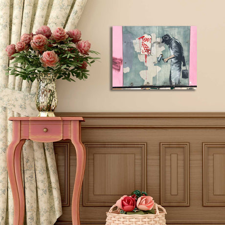 Tablou canvas 3040BANKSY002, Multicolor, 30x40x3 cm