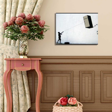 Tablou canvas 3040BANKSY005, Multicolor, 30x40x3 cm
