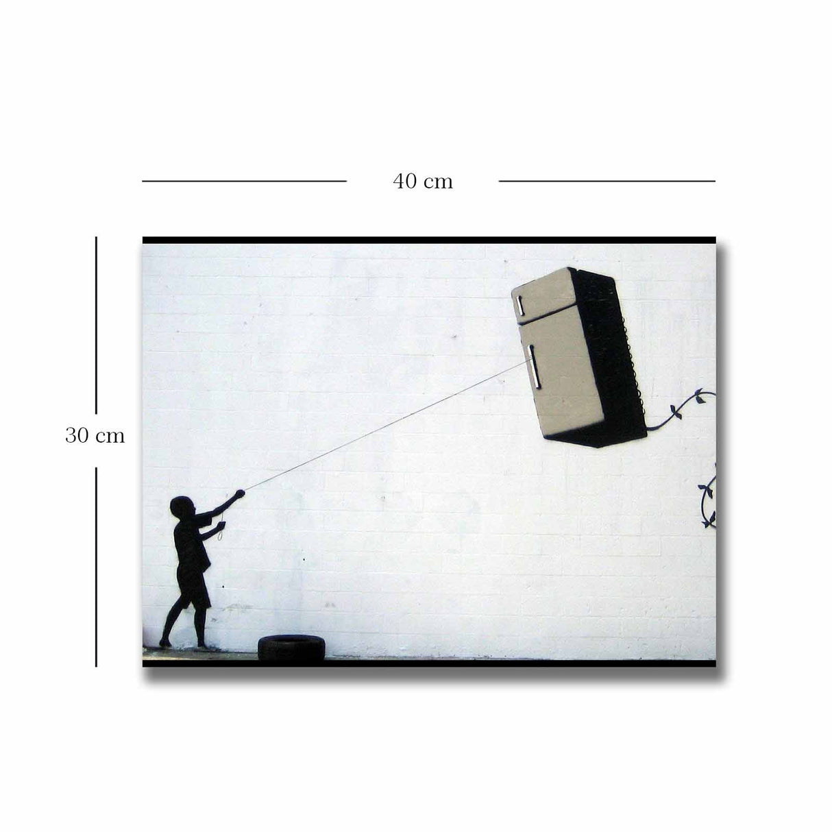 Tablou canvas 3040BANKSY005, Multicolor, 30x40x3 cm