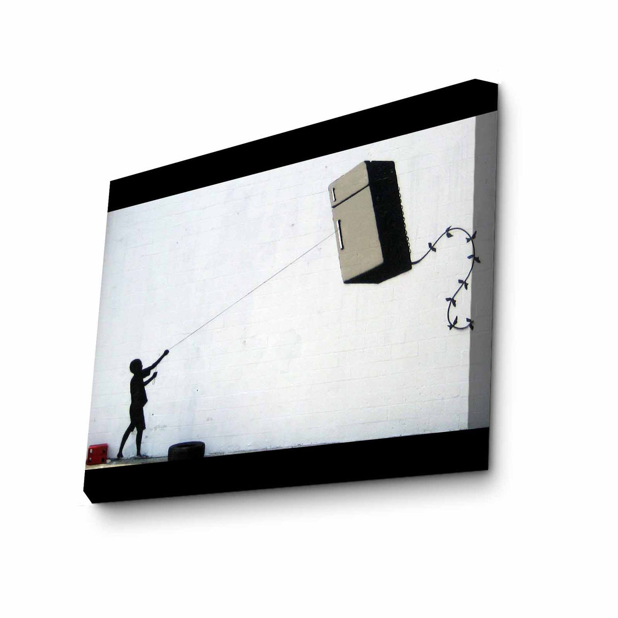 Tablou canvas 3040BANKSY005, Multicolor, 30x40x3 cm