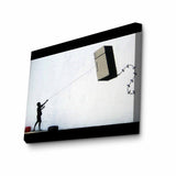 Tablou canvas 3040BANKSY005, Multicolor, 30x40x3 cm