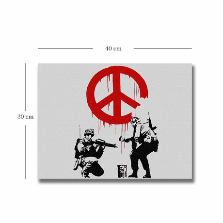 Tablou canvas 3040BANKSY006, Multicolor, 30x40x3 cm
