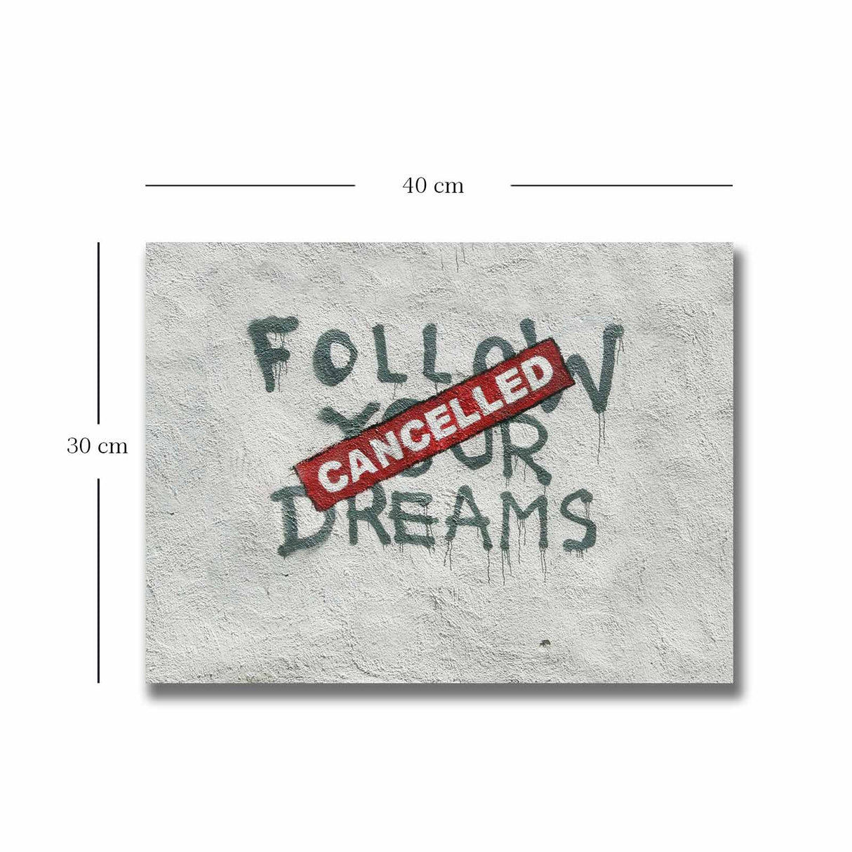 Tablou canvas 3040BANKSY009, Multicolor, 30x40x3 cm
