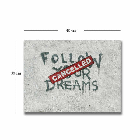 Tablou canvas 3040BANKSY009, Multicolor, 30x40x3 cm