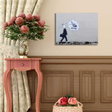 Tablou canvas 3040BANKSY010, Multicolor, 30x40x3 cm