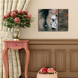 Tablou canvas 3040BANKSY017, Multicolor, 30x40x3 cm