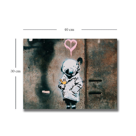 Tablou canvas 3040BANKSY017, Multicolor, 30x40x3 cm