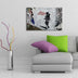 Tablou canvas 4570BANKSY003, Multicolor, 45x70x2.8 cm, SKU 969OLM1110, imagine 1