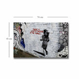Tablou canvas 4570BANKSY003, Multicolor, 45x70x3 cm